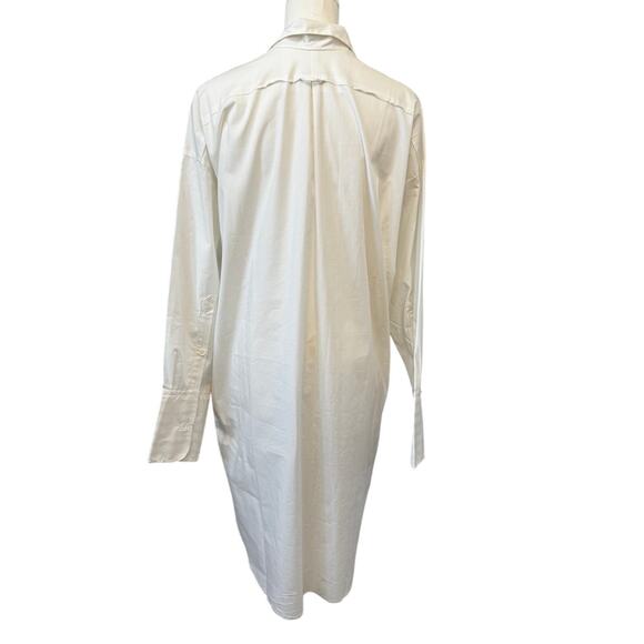 ANTHROPOLOGIE Undiscovered Eye White Poplin Oversized Shirt Dress S - Picture 4 of 7